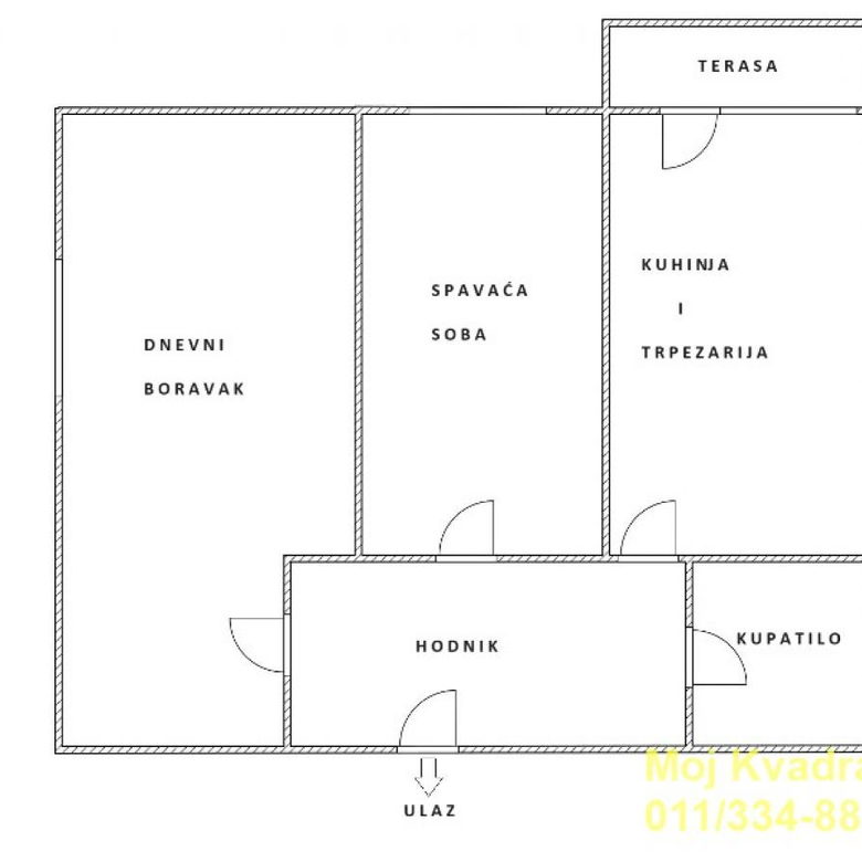 Dvosoban stan na prodaju, Karaburma, Beograd, 60m², 160.000 €