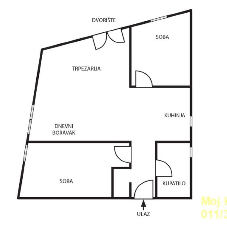 Dvoiposoban stan na prodaju, Mirijevo, Beograd, 53m², 165.000 €