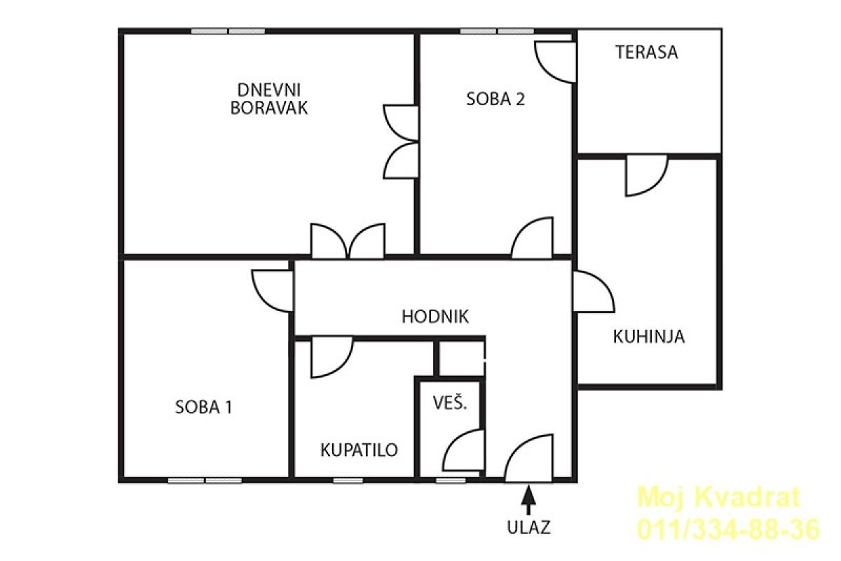 actionimagesite31agencykvadratimga064komanm-11 Dvosoban stan na prodaju, Dedinje, Beograd, 57m², 280.000 €