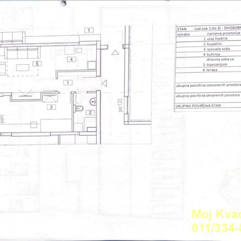 Dvosoban stan na prodaju, Banovo Brdo, Beograd, 45m², 199.900 €