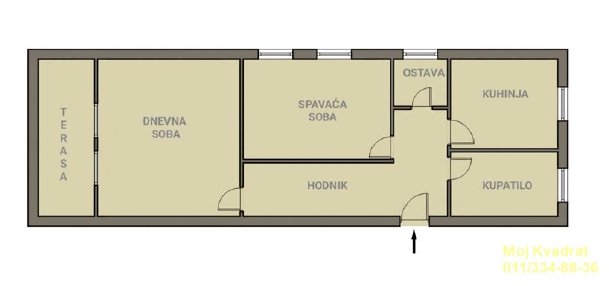 Dvosoban stan na prodaju, Višnjička Banja, Beograd, 60m², Visoko prizemlje, 175.000 €