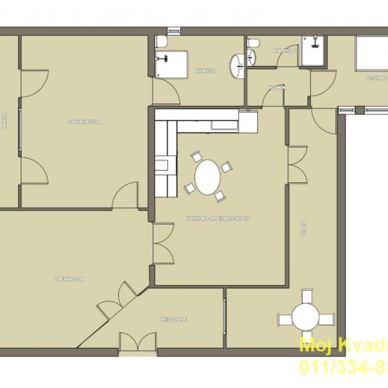 Trosoban stan na prodaju, Zeleni Venac, Beograd, 110m², 430.000 €