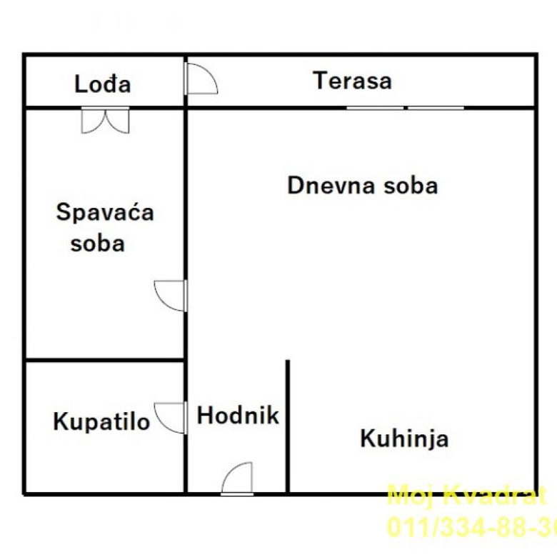Jednoiposoban stan na prodaju, Vidikovački Venac, Beograd, 30m², 105.000 €