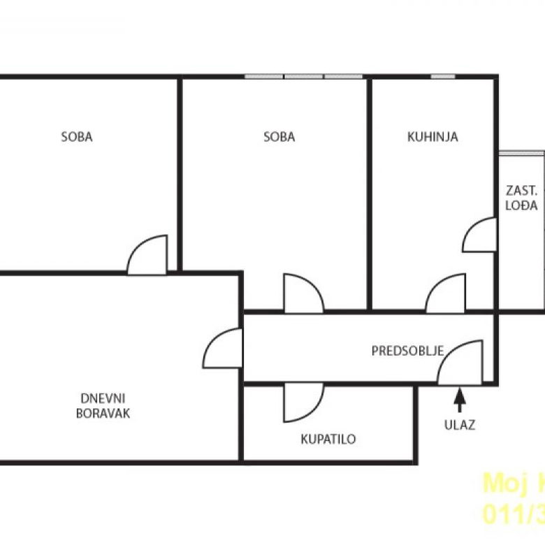 Trosoban stan na prodaju, Kalemegdan, Beograd, 68m², 570.000 €