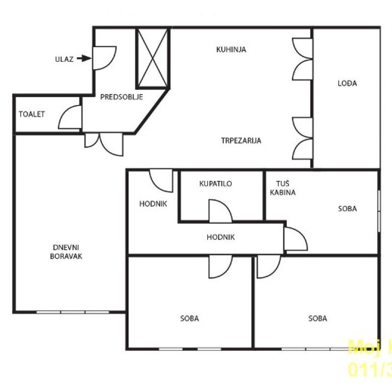 Četvorosoban stan na prodaju, Denkova Bašta, Beograd, 99m², 380.000 €