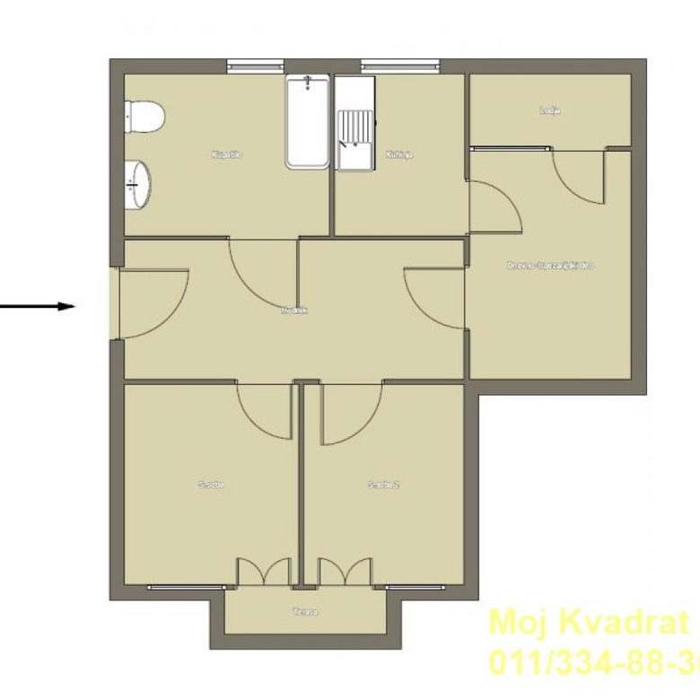 Dvosoban stan na prodaju, Dorćol, Beograd, 68m², 5. sprat, 289.000 €