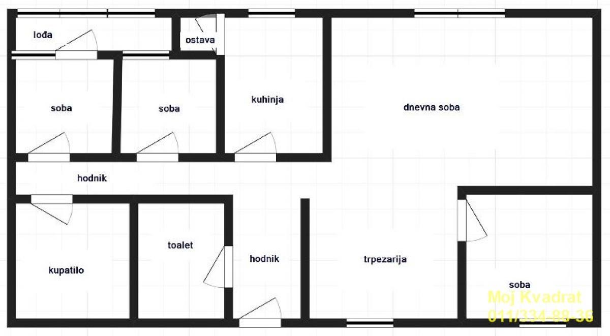 Četvorosoban stan na prodaju, Karađorđev Park, Beograd, 73m², 299.000 €
