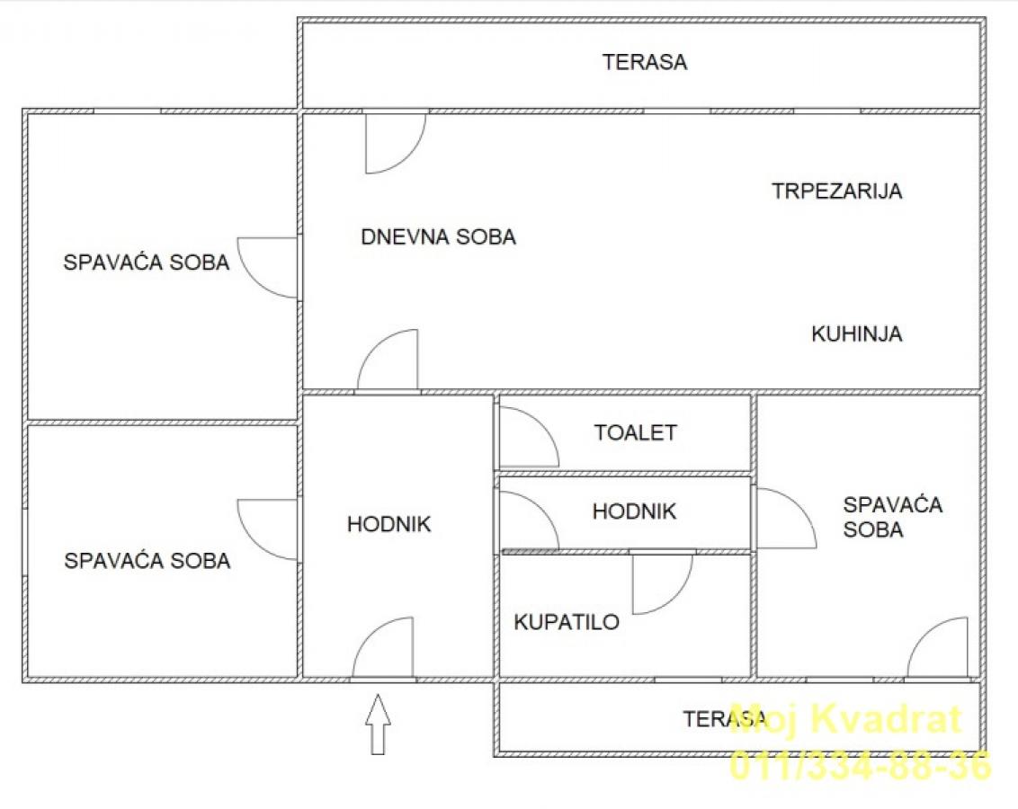 Četvorosoban stan na prodaju, Sremčica, Beograd, 94m², 165.000 €