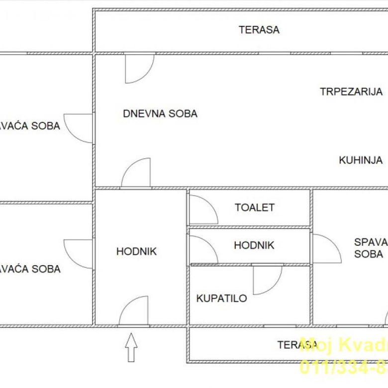 Četvorosoban stan na prodaju, Sremčica, Beograd, 94m², 165.000 €