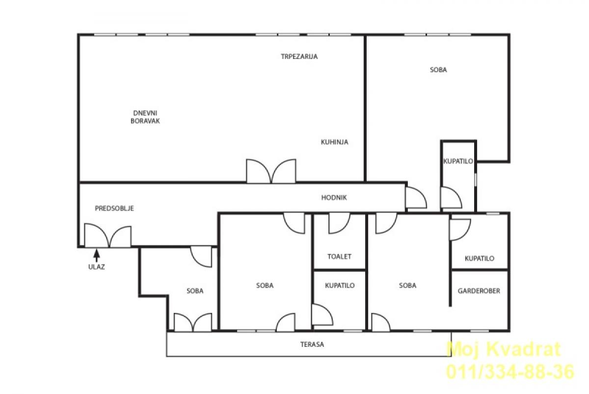 Petosoban stan na prodaju, Tašmajdan, Beograd, 150m², 800.000 €