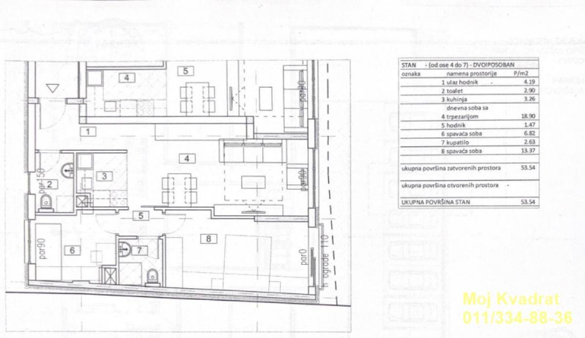 actionimagesite31agencykvadratimgp0ihx2wga5-15 Dvoiposoban stan na prodaju, Banovo Brdo, Beograd, 54m², 214.900 €