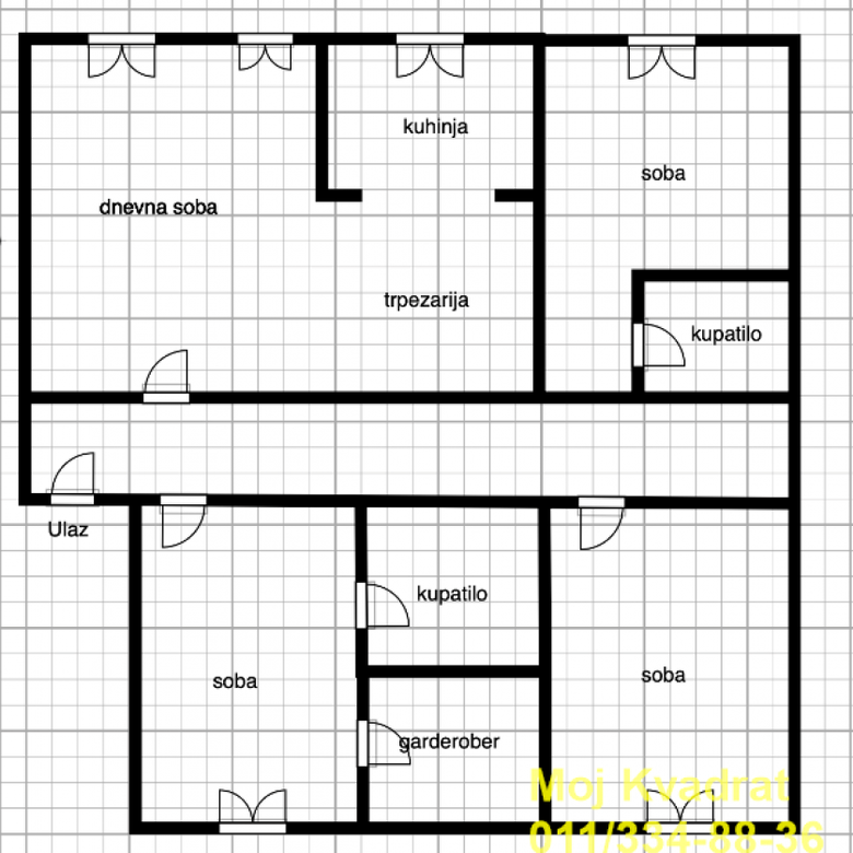 Četvorosoban stan na prodaju, Dedinje, Beograd, 180m², 950.000 €