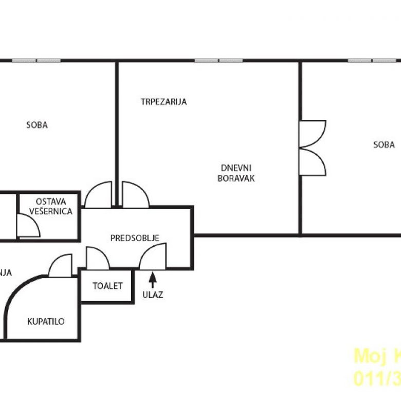Trosoban stan na prodaju, Krunska, Beograd, 76m², 385.000 €