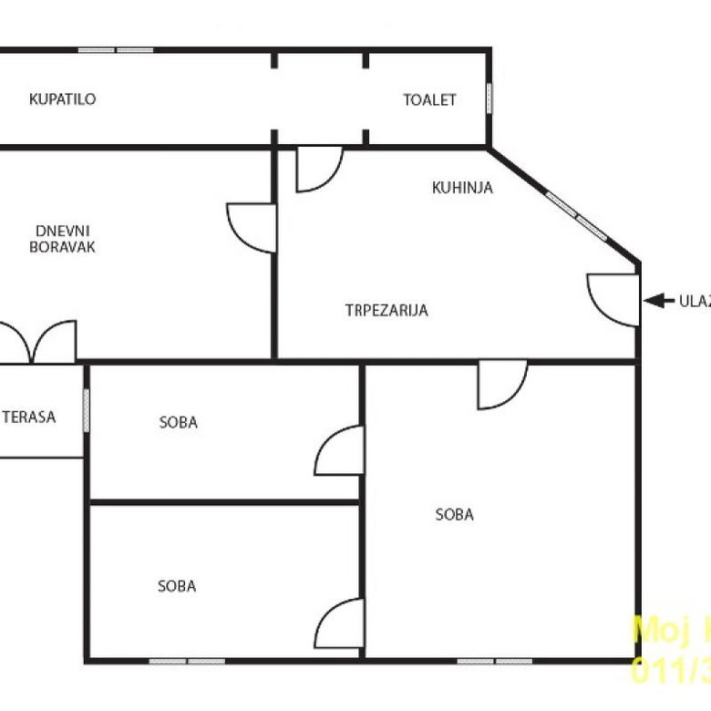 Četvorosoban stan na prodaju, Skadarlija, Beograd, 77m², 2. sprat, 285.000 €