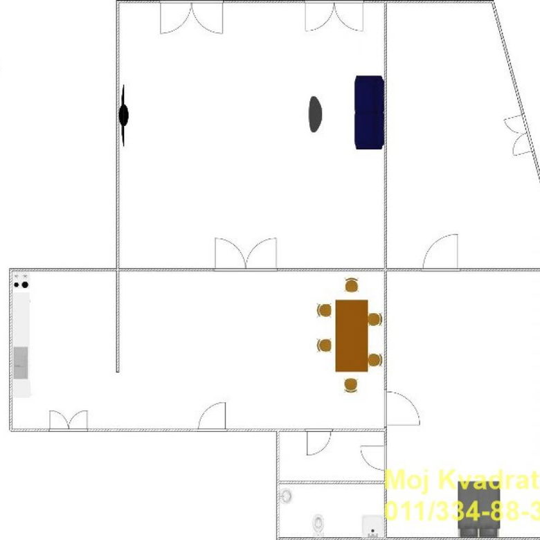 Petosoban stan na prodaju, Kosančićev Venac, Beograd, 164m², 738.000 €