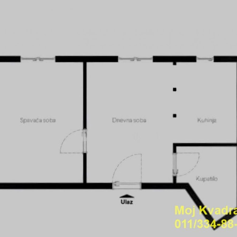 Dvosoban stan na prodaju, Đeram Pijaca, Beograd, 37m², 1. sprat, 109.800 €
