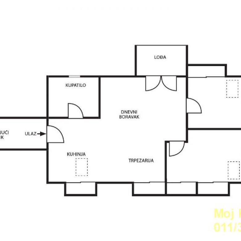 Trosoban stan na prodaju, Veliko Gradište, 75m², 75.600 €