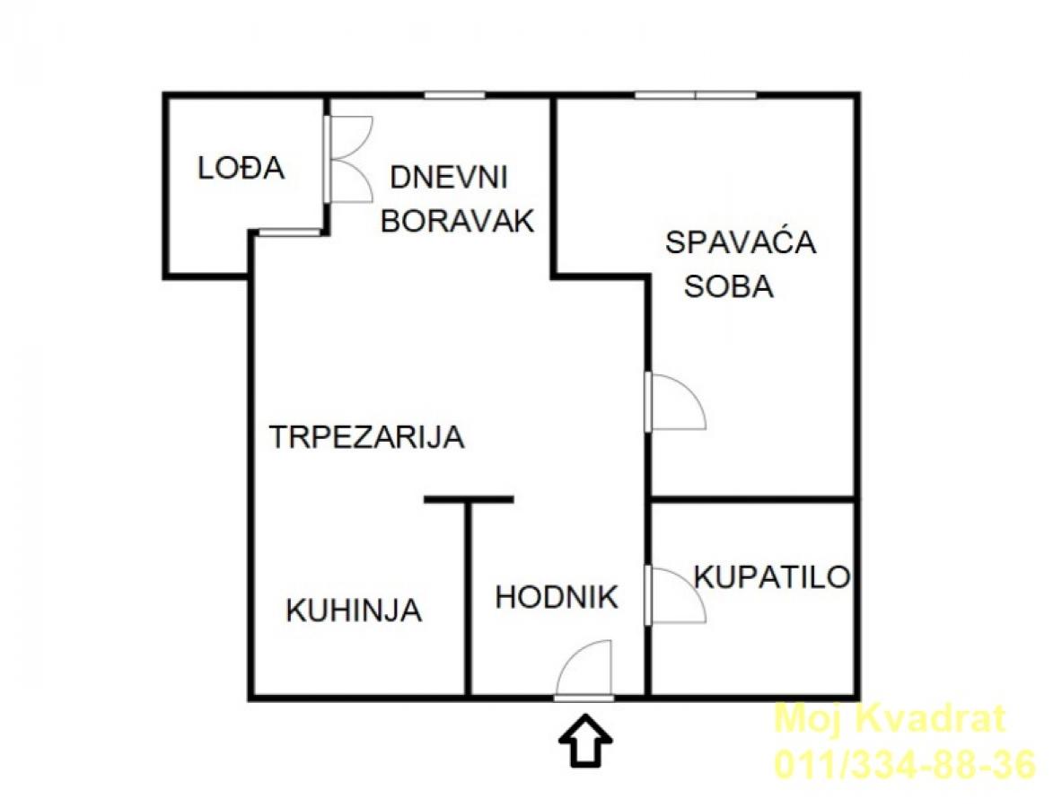 Jednoiposoban stan na prodaju, Blok 72, Beograd, 43m², 173.000 €