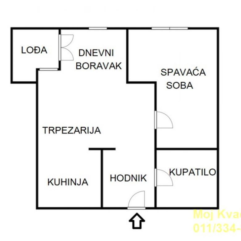 Jednoiposoban stan na prodaju, Blok 72, Beograd, 43m², 173.000 €