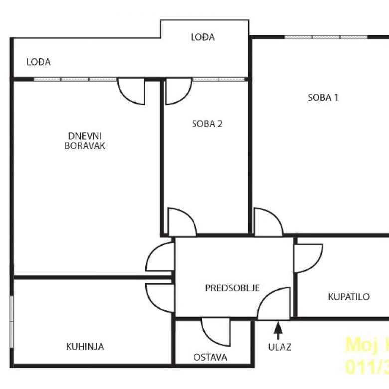 Trosoban stan na prodaju, Karaburma, Beograd, 68m², 153.000 €