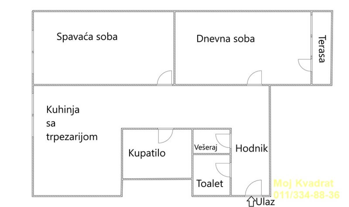 Dvosoban stan na prodaju, Blok 45, Beograd, 66m², 244.900 €