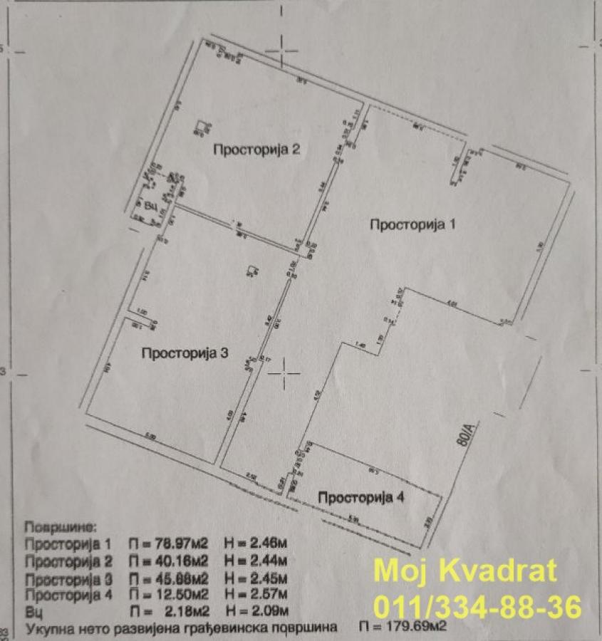 Lokal na prodaju, Višnjička Banja, Beograd, 180m², 162.000 €