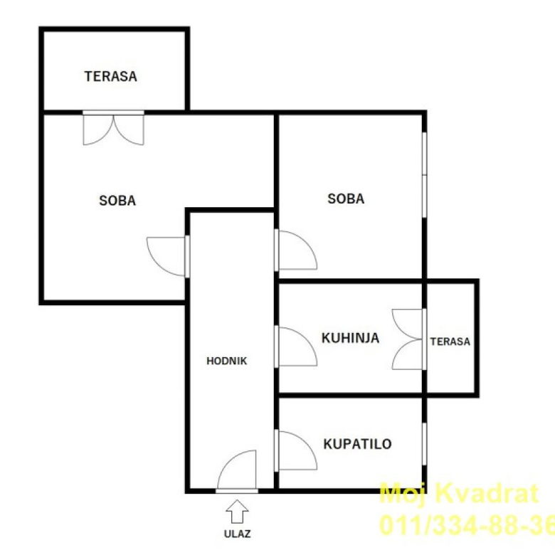 Dvosoban stan na prodaju, Karaburma, Beograd, 54m², 136.000 €