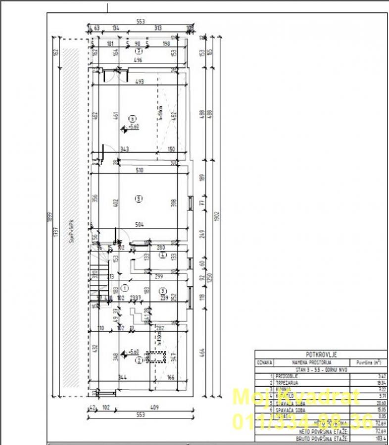 Petosoban stan na prodaju, Bele Vode, Beograd, 177m², 185.000 €