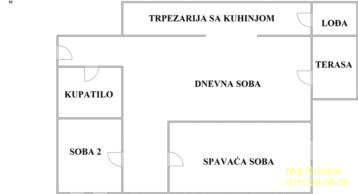 Trosoban stan na prodaju, Mirijevo, Beograd, 70m², 199.000 €