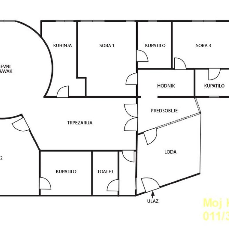 Višesoban stan za izdavanje, Trg Republike, Beograd, 190m², 3.500 €/mes