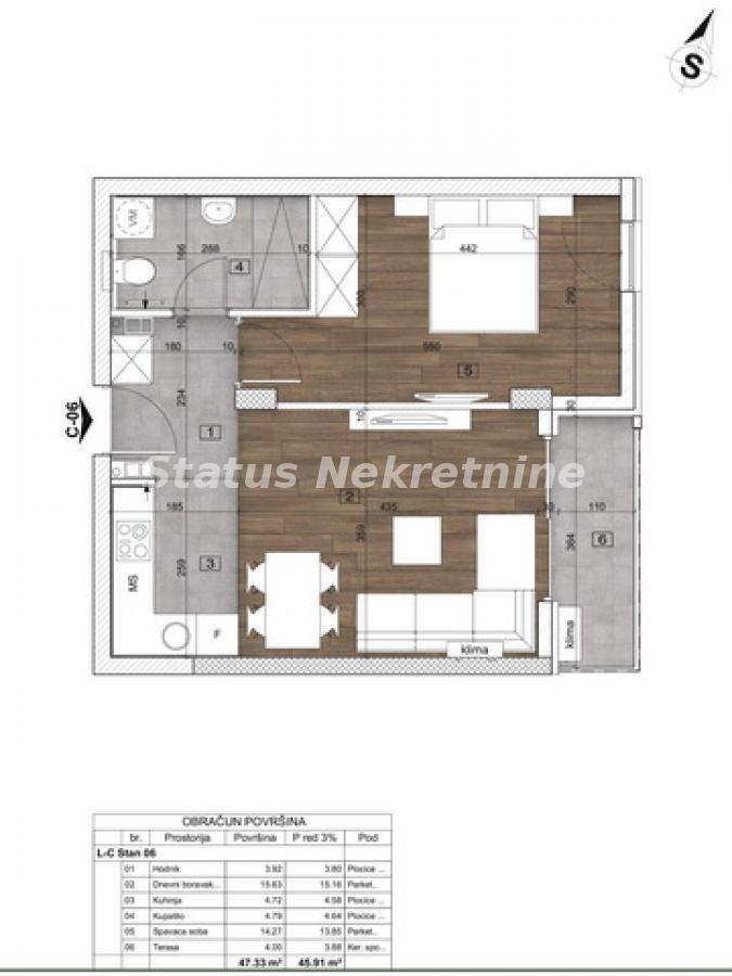 Dvosoban stan na prodaju, Telep, Novi Sad, 46m², 143.300 €