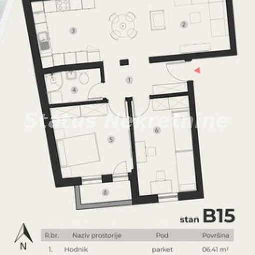 Trosoban stan na prodaju, Podbara, Novi Sad, 94m², 256.600 €