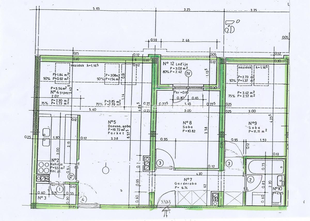 Trosoban stan na prodaju, Nova Detelinara, Novi Sad, 68m², 190.000 €