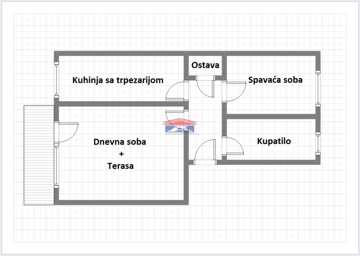 Dvosoban stan na prodaju, Podbara, Novi Sad, 48m², 133.900 €