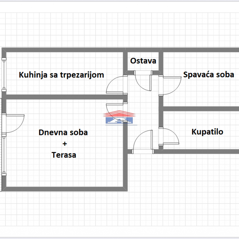 Dvosoban stan na prodaju, Podbara, Novi Sad, 48m², 133.900 €