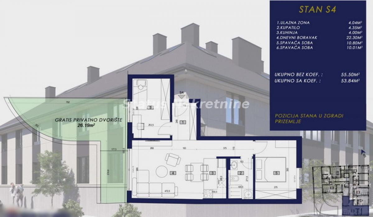 Stan Prodaja Novi Sad  54 m2
