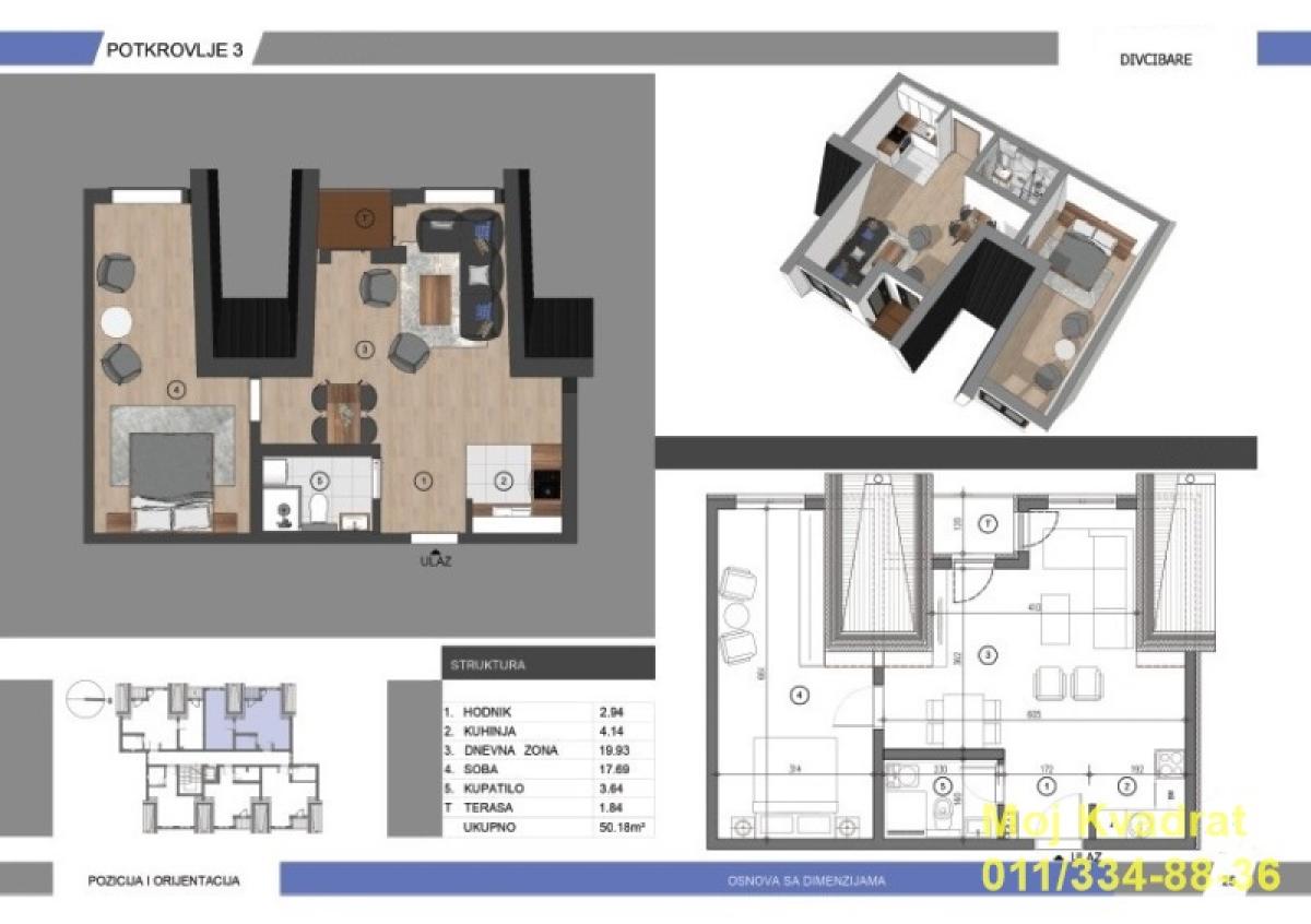 Stan Prodaja Valjevo  50 m2
