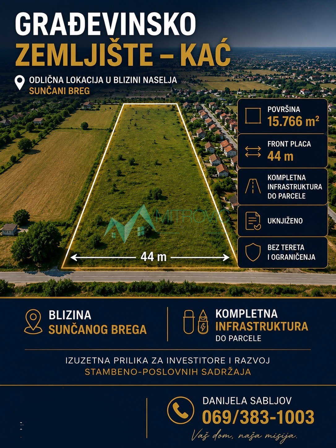 Plac Prodaja Kać Plac Prodaja Kać 15766 m2