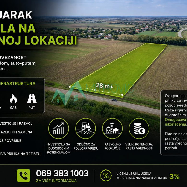 Plac na prodaju, Bački Jarak, Temerin, 13139m², 541.330 €