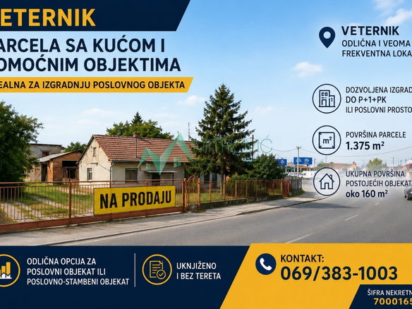 Plac Prodaja Veternik  1375 m2