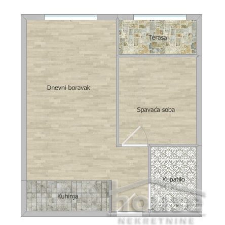 Jednoiposoban stan na prodaju, Podbara, Novi Sad, 40m², 1. sprat, 133.700 €