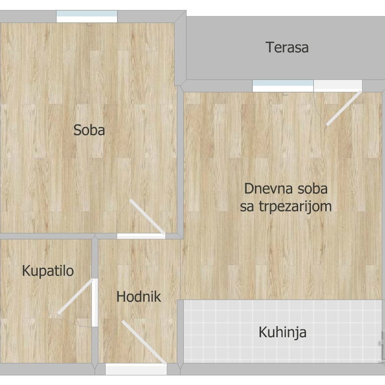 Jednoiposoban stan na prodaju, Podbara, Novi Sad, 38m², 2. sprat, 129.000 €