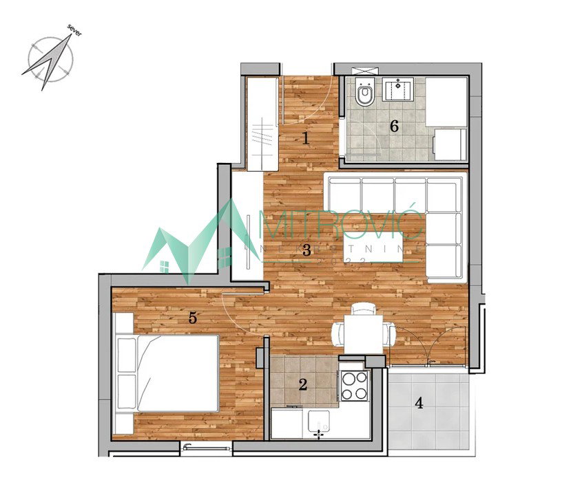 Jednoiposoban stan na prodaju, Telep, Novi Sad, 36m², 112.333 €
