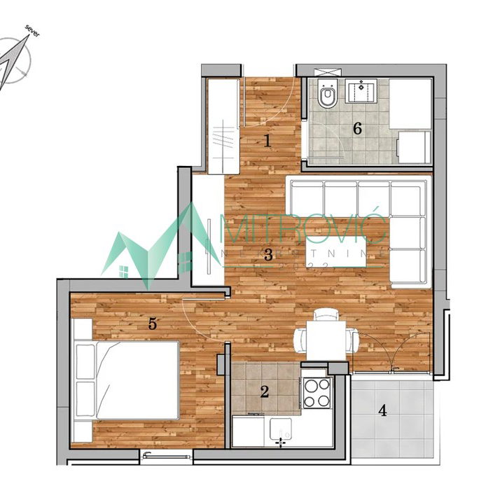 Jednoiposoban stan na prodaju, Telep, Novi Sad, 36m², 112.333 €