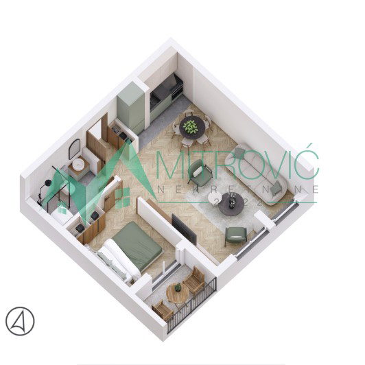 Jednoiposoban stan na prodaju, Petrovaradin, Novi Sad, 42m², 107.100 €