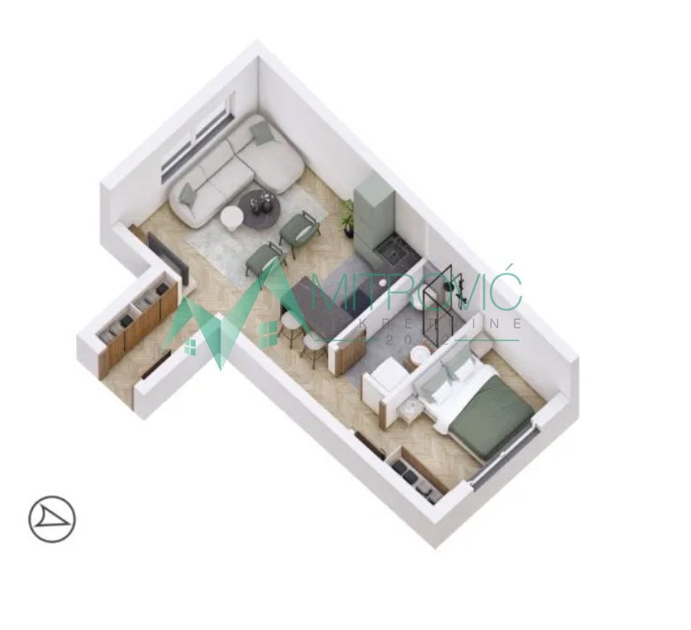 Jednoiposoban stan na prodaju, Petrovaradin, Novi Sad, 39m², 97.580 €