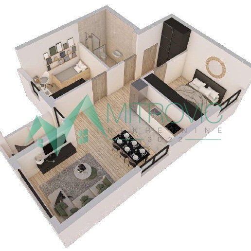 Dvoiposoban stan na prodaju, Sremska Kamenica, Novi Sad, 59m², 159.370 €