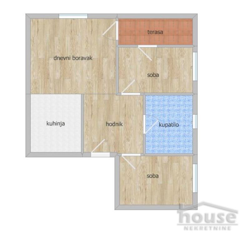 Dvoiposoban stan na prodaju, Adice, Novi Sad, 43m², 1. sprat, 95.000 €