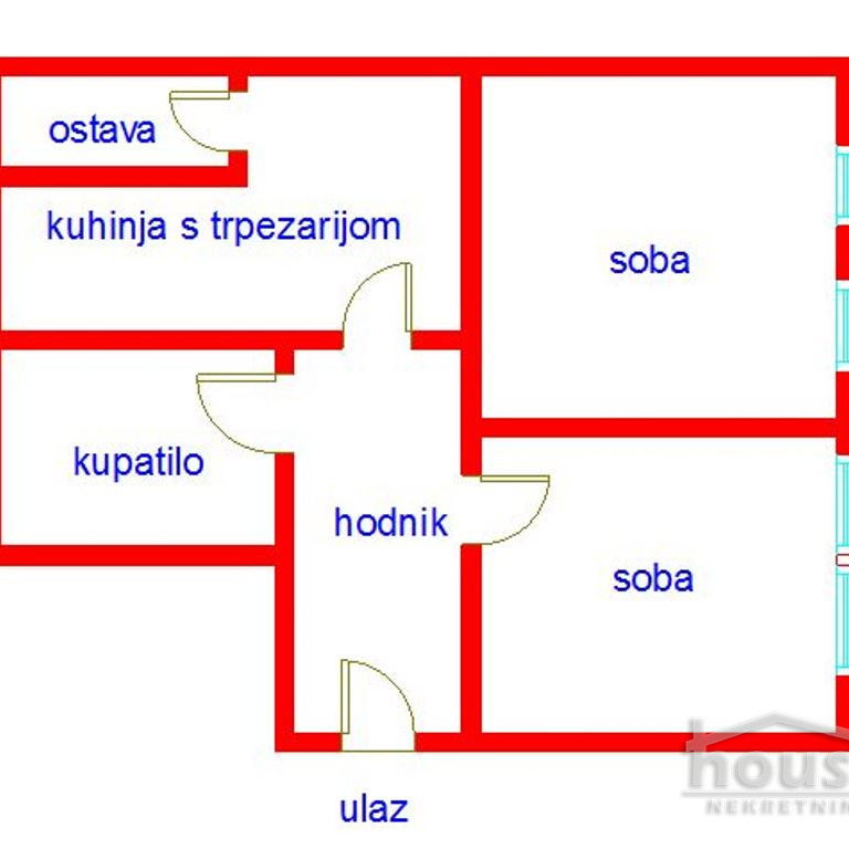 Dvoiposoban stan na prodaju, Centar, Novi Sad, 61m², 3. sprat, 200.000 €