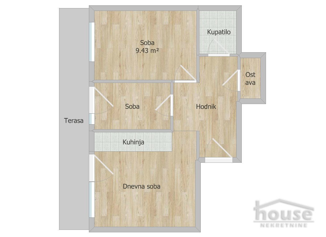 Dvoiposoban stan na prodaju, Grbavica, Novi Sad, 52m², 170.000 €